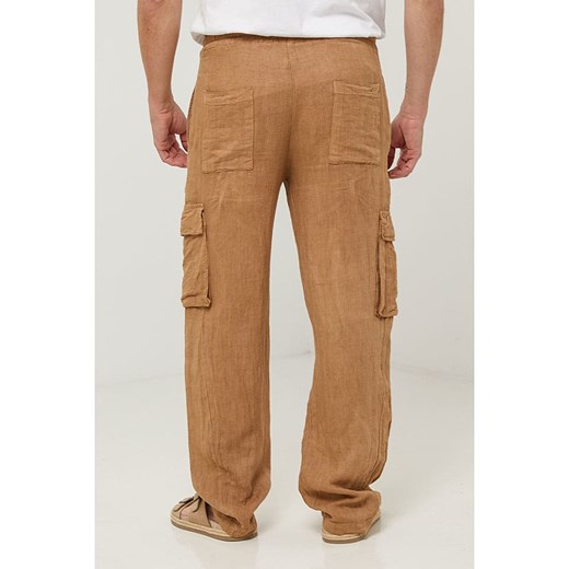 Lin Passion Lniane bojówki w kolorze jasnobrązowym Lin Passion M/L wyprzedaż Limango Polska