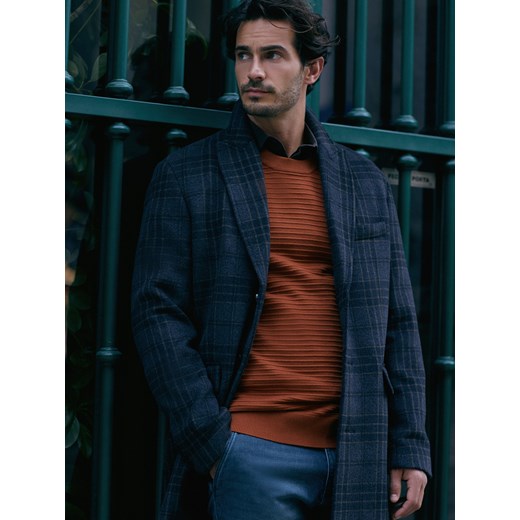 Reserved - Sweter z wiskozą - miedziany ze sklepu Reserved w kategorii Swetry męskie - zdjęcie 186782944