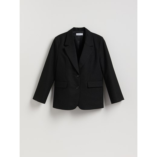 Reserved - Marynarka z połyskującą nicią - czarny Reserved L Reserved