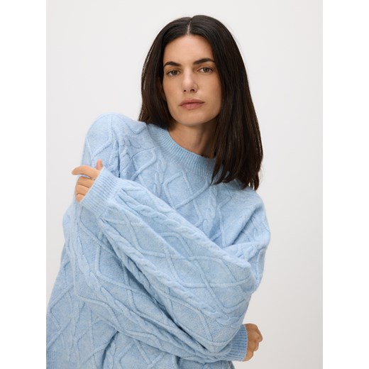 Reserved - Sweter z domieszką wełny - jasnoniebieski ze sklepu Reserved w kategorii Swetry damskie - zdjęcie 186783113
