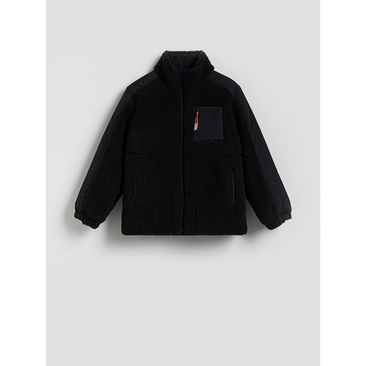 Reserved - Kurtka sherpa - czarny ze sklepu Reserved w kategorii Kurtki chłopięce - zdjęcie 186783793