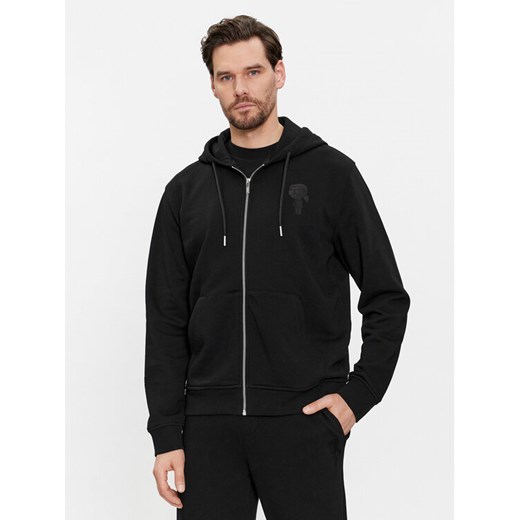 KARL LAGERFELD Bluza 705401 541900 Czarny Regular Fit ze sklepu MODIVO w kategorii Bluzy męskie - zdjęcie 186784202