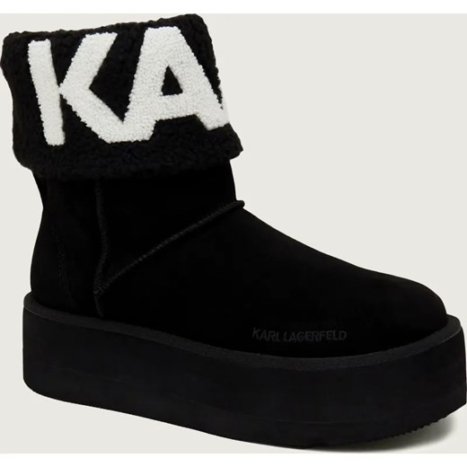 Karl Lagerfeld Śniegowce THERMO | zamsz ze sklepu Gomez Fashion Store w kategorii Śniegowce damskie - zdjęcie 186784333