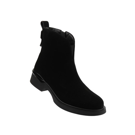 Ocieplane botki damskie czarne  - Cambell 25-98307 ze sklepu ulubioneobuwie w kategorii Botki - zdjęcie 186786043