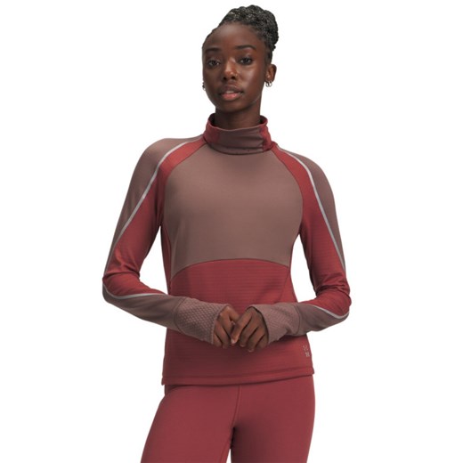 Damski longsleeve do biegania Under Armour UA Halo Run CW Funnel - czerwony ze sklepu Sportstylestory.com w kategorii Bluzki damskie - zdjęcie 186786124