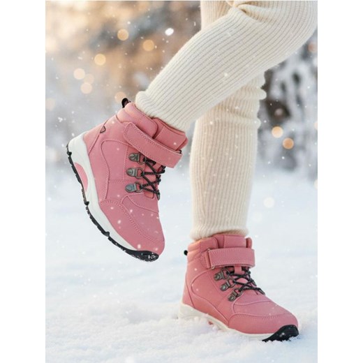 Sinsay - Buty trekkingowe na rzep z miękkim kołnierzem wokół kostki - fioletowy - id: 181FA-34X - marki Sinsay - 186787430 Sinsay - Buty trekkingowe na rzep z miękkim kołnierzem wokół kostki - fioletowy ze sklepu Sinsay w kategorii Buty trekkingowe dziecięce - zdjęcie 186787430