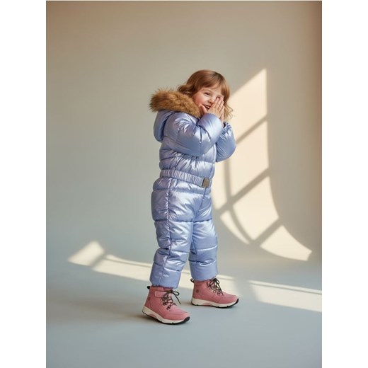Sinsay - Pikowany kombinezon z kapturem - niebieski ze sklepu Sinsay w kategorii Kombinezony i kurtki - zdjęcie 186787583