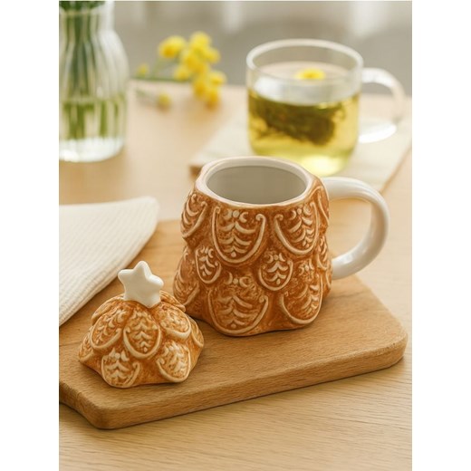 Sinsay - Świąteczny kubek ceramiczny w kształcie choinki z pokrywką - Sinsay One Size Sinsay