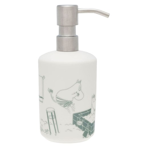 Moomin Dozownik &quot;Bathtime&quot; w kolorze zielono-białym na mydło - wys. 17 cm ze sklepu Limango Polska w kategorii Dozowniki do mydła - zdjęcie 186788561