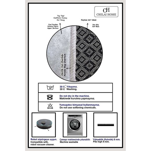 Elizabed Dywaniki łazienkowe (2 szt.) w kolorze czarno-kremowym Elizabed onesize Limango Polska okazja