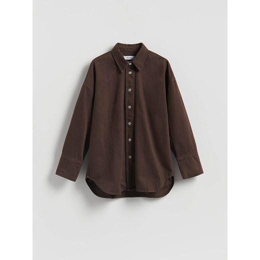 Reserved - Jeansowa koszula - dark grey jeans ze sklepu Reserved w kategorii Koszule damskie - zdjęcie 186790690