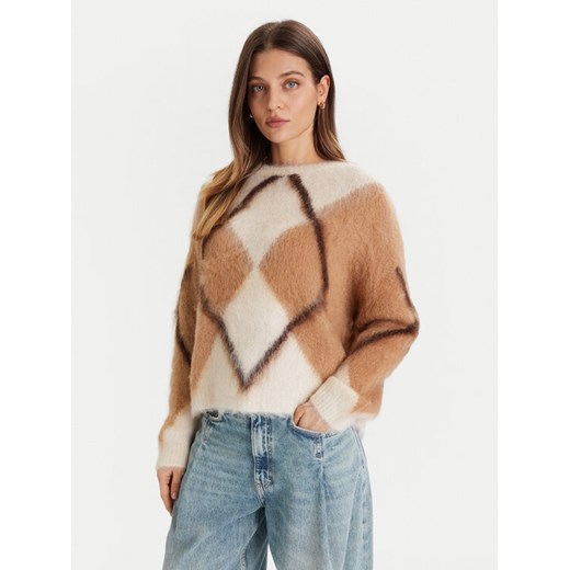 ViCOLO Sweter 55042F Écru Regular Fit ze sklepu MODIVO w kategorii Swetry damskie - zdjęcie 186791673