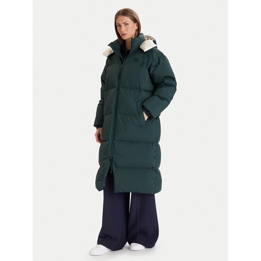 Lacoste Płaszcz zimowy BF9001 Zielony Oversize ze sklepu MODIVO w kategorii Płaszcze damskie - zdjęcie 186791724