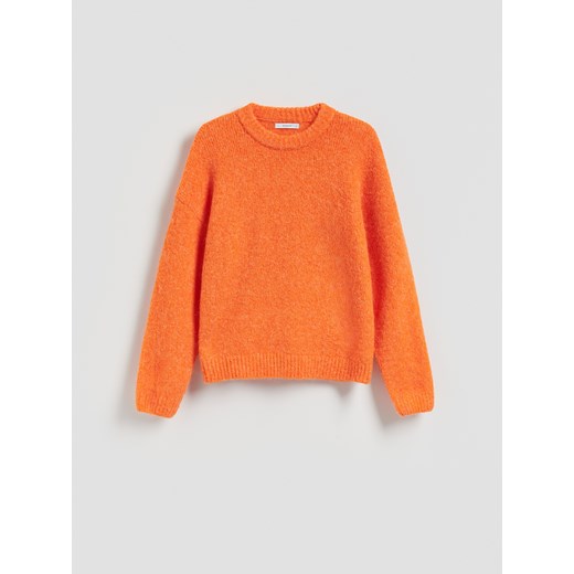 Reserved - Sweter z dodatkiem wełny - pomarańczowy ze sklepu Reserved w kategorii Swetry damskie - zdjęcie 186792773
