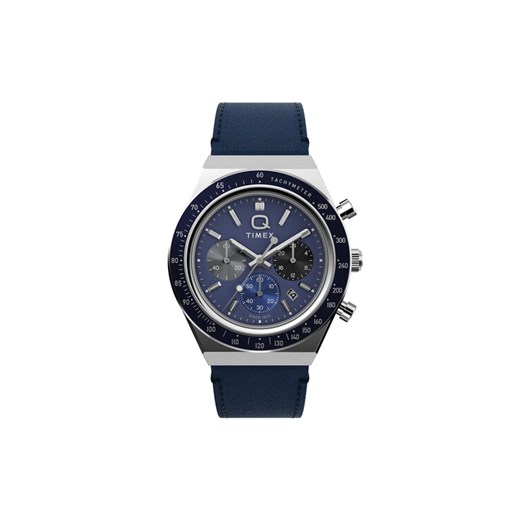 Zegarek Timex Q Diver Inspired Chronograph TW2Y36100 Granatowy ze sklepu eobuwie.pl w kategorii Zegarki - zdjęcie 186793264