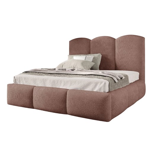 Różowe łóżko chmurka z pikowanym zagłówkiem 5 rozmiarów T9-H05 ze sklepu Edinos.pl w kategorii Łóżka i materace - zdjęcie 186794362