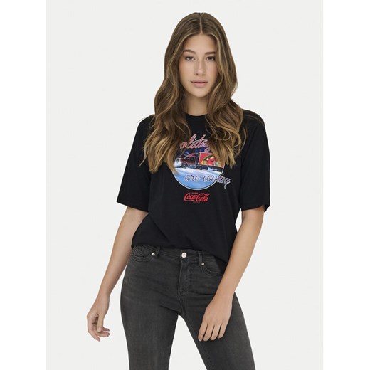 ONLY T-Shirt Coca Cola 15355794 Czarny Regular Fit ze sklepu MODIVO w kategorii Bluzki damskie - zdjęcie 186795403