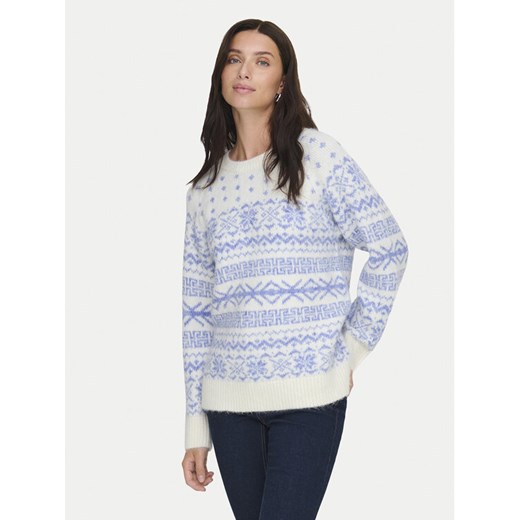ONLY Sweter Xmas Nordic 15354824 Błękitny Regular Fit ze sklepu MODIVO w kategorii Swetry damskie - zdjęcie 186795441