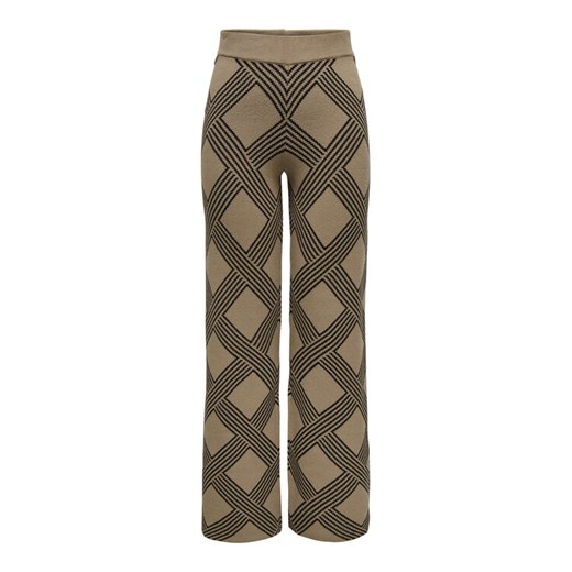 ONLY Spodnie dzianinowe Anny 15327634 Beżowy Loose Fit ze sklepu MODIVO w kategorii Spodnie damskie - zdjęcie 186795451