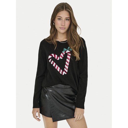 ONLY Sweter Xmas Shine 15355004 Czarny Regular Fit ze sklepu MODIVO w kategorii Swetry damskie - zdjęcie 186795463