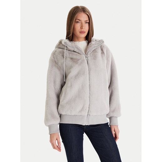 Guess Futro W5BL66 W3890 Szary Regular Fit ze sklepu MODIVO w kategorii Futra damskie - zdjęcie 186795552