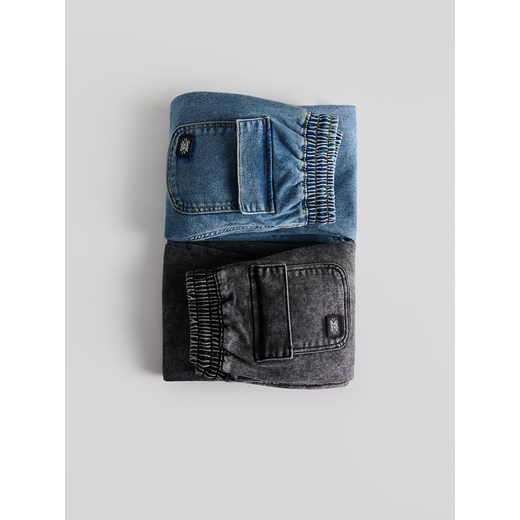 Reserved - Jeansy jogger z kieszeniami - niebieski Reserved 152 (11 lat) okazja Reserved