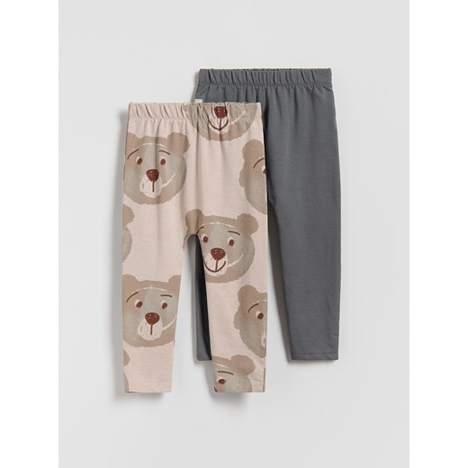 Reserved - Bawełniane spodnie 2 pack - ciemnoszary - id: 066FO-90X - marki Reserved - 186797402 Reserved - Bawełniane spodnie 2 pack - ciemnoszary ze sklepu Reserved w kategorii Spodnie chłopięce - zdjęcie 186797402