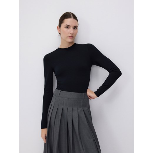 Reserved - Body slim fit z dodatkiem modalu - czarny Reserved L okazyjna cena Reserved