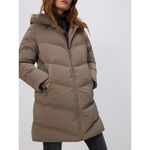 Reserved - Pikowany płaszcz - brązowy - id: 714HD-74X - marki Reserved - 186797901 Reserved - Pikowany płaszcz - brązowy ze sklepu Reserved w kategorii Płaszcze damskie - zdjęcie 186797901