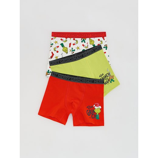 Reserved - Bokserki Grinch 3 pack - czerwony - id: 992HI-33X - marki Reserved - 186798110 Reserved - Bokserki Grinch 3 pack - czerwony ze sklepu Reserved w kategorii Majtki dziecięce - zdjęcie 186798110
