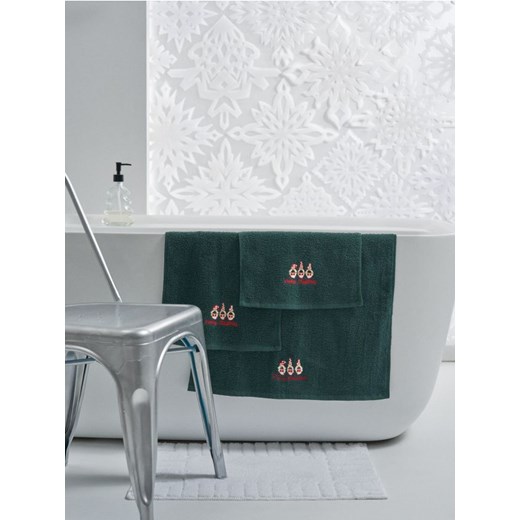 Sinsay - Zestaw świątecznych ręczników z haftem 3 pack - zielony - id: 064GL-67X - marki Sinsay - 186799141 Sinsay - Zestaw świątecznych ręczników z haftem 3 pack - zielony ze sklepu Sinsay w kategorii Ręczniki - zdjęcie 186799141