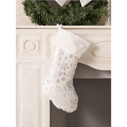 Sinsay - Dekoracja świąteczna w kształcie skarpety - srebrny ze sklepu Sinsay w kategorii Dekoracje bożonarodzeniowe - zdjęcie 186799214