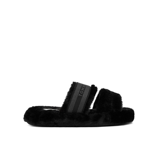 Kapcie Tommy Hilfiger Hilfiger Fur Slipper FW0FW08854 Czarny - id: 0000305551696 - marki Tommy Hilfiger - 186799394 Kapcie Tommy Hilfiger Hilfiger Fur Slipper FW0FW08854 Czarny ze sklepu eobuwie.pl w kategorii Kapcie damskie - zdjęcie 186799394