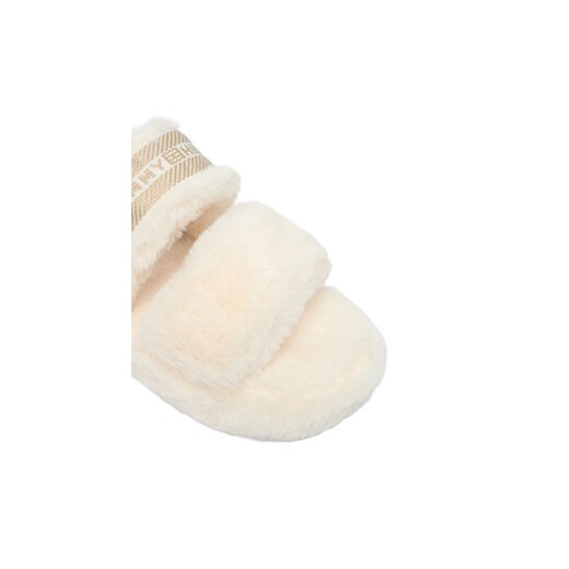Kapcie Tommy Hilfiger Hilfiger Fur Slipper FW0FW08854 Biały Tommy Hilfiger 35_36 eobuwie.pl