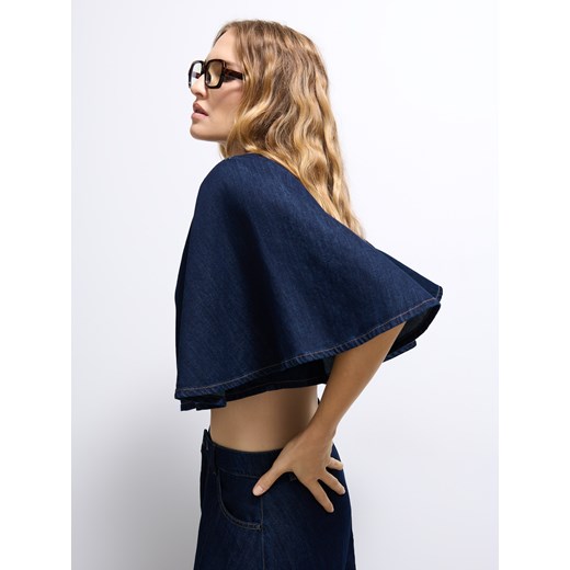 Mohito - Kurtka jeansowa - granatowy ze sklepu Mohito w kategorii Kurtki damskie - zdjęcie 186800400
