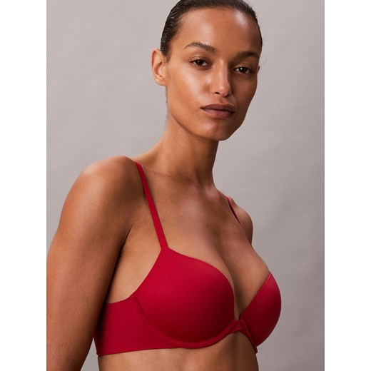 Calvin Klein Biustonosz damski na fiszbinach Kobiety Sztuczne włókno czerwony jednolity ze sklepu vangraaf w kategorii Biustonosze - zdjęcie 186800674