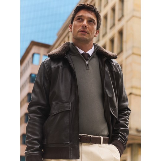 Reserved - Sweter z rozpinanym golfem - zielony ze sklepu Reserved w kategorii Swetry męskie - zdjęcie 186800803