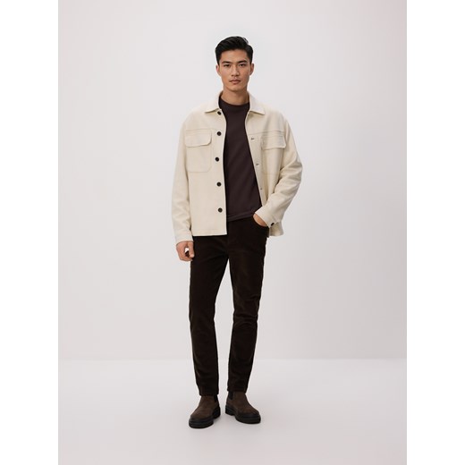 Reserved - Koszula z imitacji zamszu - złamana biel ze sklepu Reserved w kategorii Koszule męskie - zdjęcie 186800814