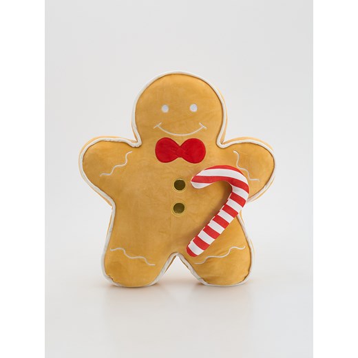 Reserved - Świąteczna poduszka piernikowy ludzik - beżowy ze sklepu Reserved w kategorii Poduszki dla dzieci - zdjęcie 186800982