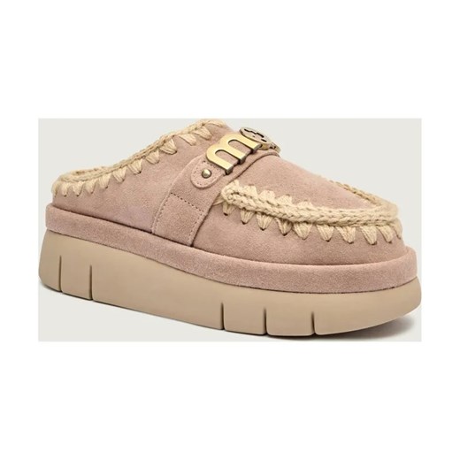 MOU Mule Bounce welt clog suede | z dodatkiem wełny | zamsz - id: OU255W000021007 - marki Mou - 186801374 MOU Mule Bounce welt clog suede | z dodatkiem wełny | zamsz ze sklepu Gomez Fashion Store w kategorii Klapki damskie - zdjęcie 186801374