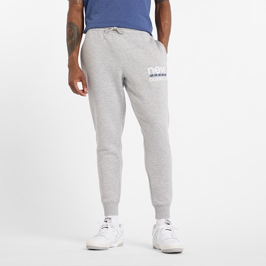 Spodnie męskie New Balance MP51940AG – szare ze sklepu New Balance Poland w kategorii Spodnie męskie - zdjęcie 186804272