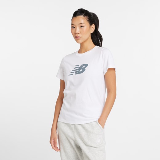 Koszulka damska New Balance WT43582WT – biała ze sklepu New Balance Poland w kategorii Bluzki damskie - zdjęcie 186804372