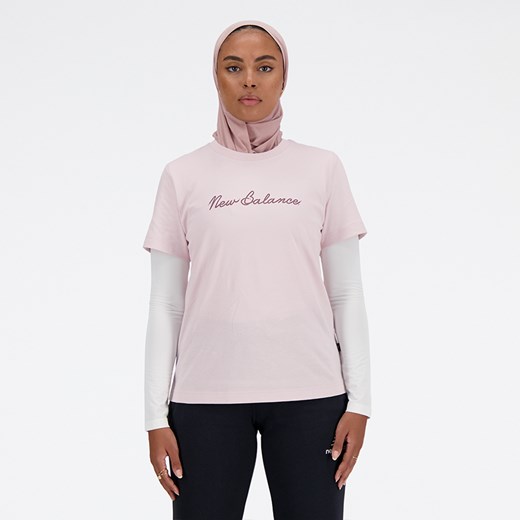 Koszulka damska New Balance WT41909SOI – różowa ze sklepu New Balance Poland w kategorii Bluzki damskie - zdjęcie 186804443