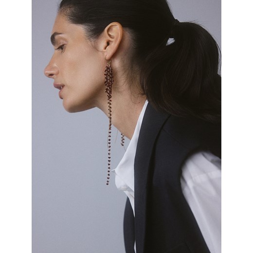 Reserved - Wiszące kolczyki - bordowy ze sklepu Reserved w kategorii Kolczyki - zdjęcie 186804622