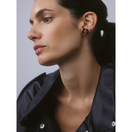 Reserved - Zestaw kolczyków - bordowy ze sklepu Reserved w kategorii Kolczyki - zdjęcie 186804694