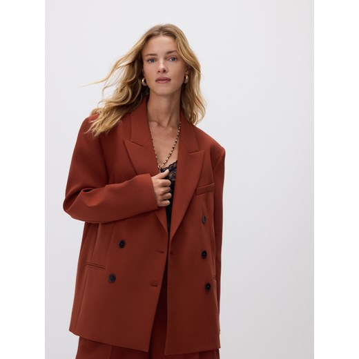 Reserved - Dwurzędowa marynarka - miedziany ze sklepu Reserved w kategorii Marynarki damskie - zdjęcie 186804843