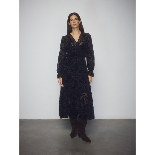 Reserved - Wzorzysta sukienka maxi - czarny ze sklepu Reserved w kategorii Sukienki - zdjęcie 186804902