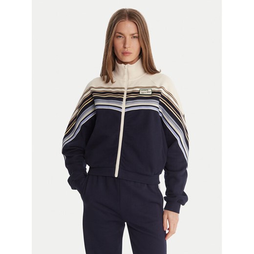Lacoste Bluza SF5247 Granatowy Relaxed Fit ze sklepu MODIVO w kategorii Bluzy damskie - zdjęcie 186806221