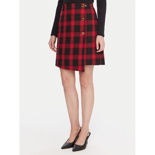 LOLA CASADEMUNT Spódnica mini LF2508003 Czerwony Regular Fit ze sklepu MODIVO w kategorii Spódnice - zdjęcie 186806351