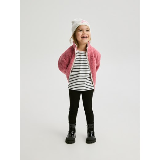 Reserved - Prążkowane legginsy - czarny ze sklepu Reserved w kategorii Spodnie dziewczęce - zdjęcie 186807462